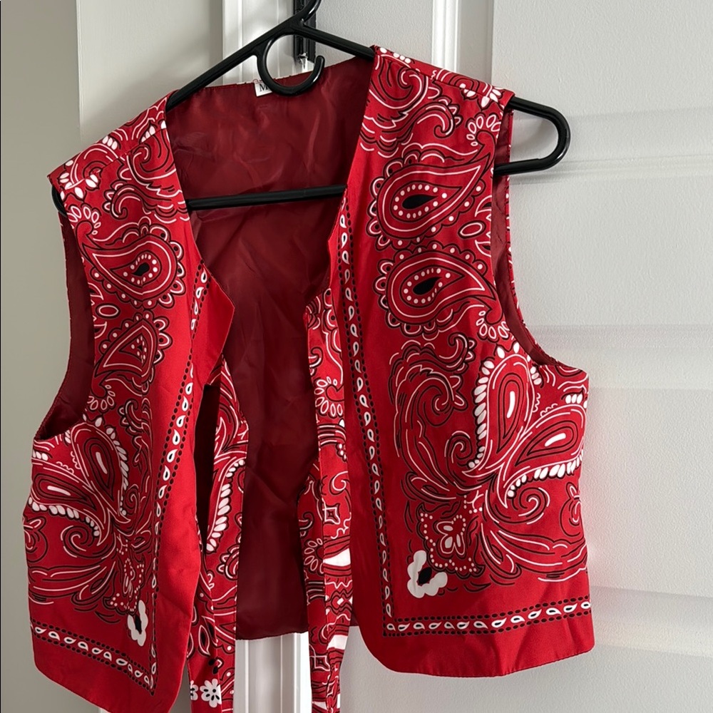 Red Paisley Vest
